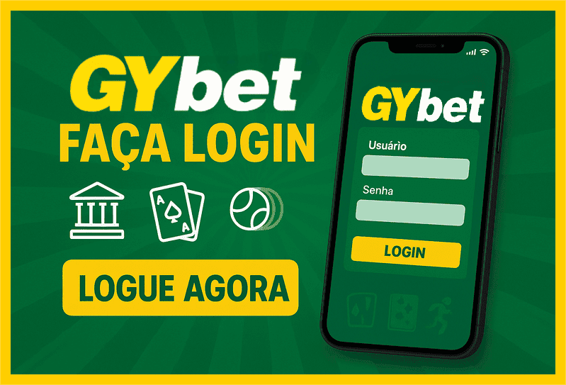 Imagem destacando login seguro na GYBET para novos usuários